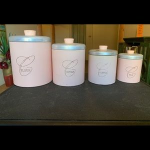 VTG RANSBURG Pink Canister Set x4